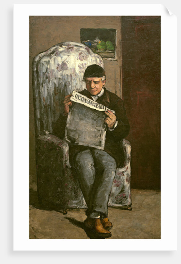 The Artist's Father, Reading 'L'Événement', 1866 by Paul Cezanne