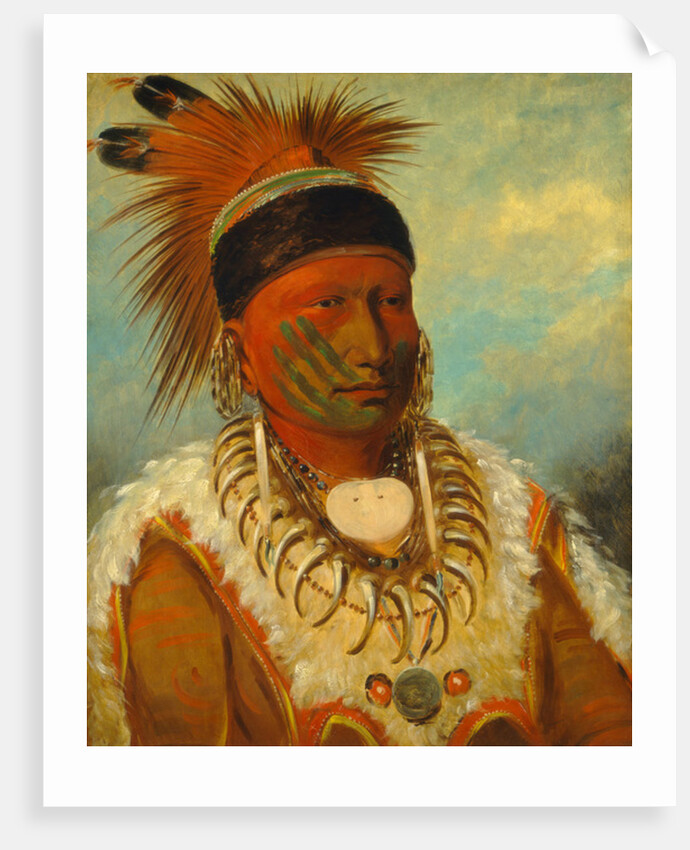 The White Cloud, Head Chief of the Iowas, 1844-45 by George Catlin