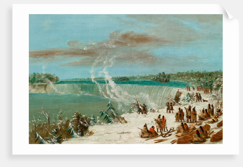 Portage Around the Falls of Niagara at Table Rock, 1847- 48 by George Catlin