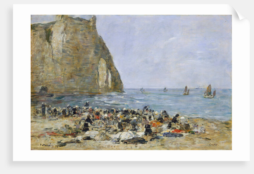 Washerwomen on the beach of Etretat, 1894 by Eugene Louis Boudin