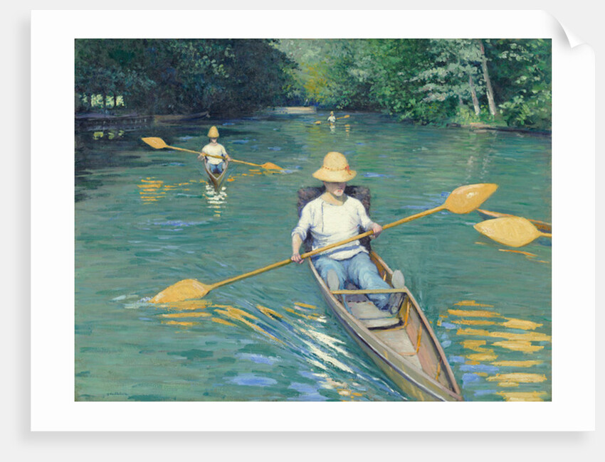 Skiffs, 1877 by Gustave Caillebotte