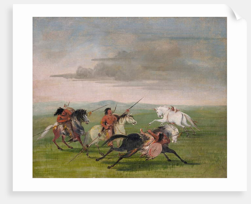 Comanche Feats of Horsemanship, 1834-35 by George Catlin