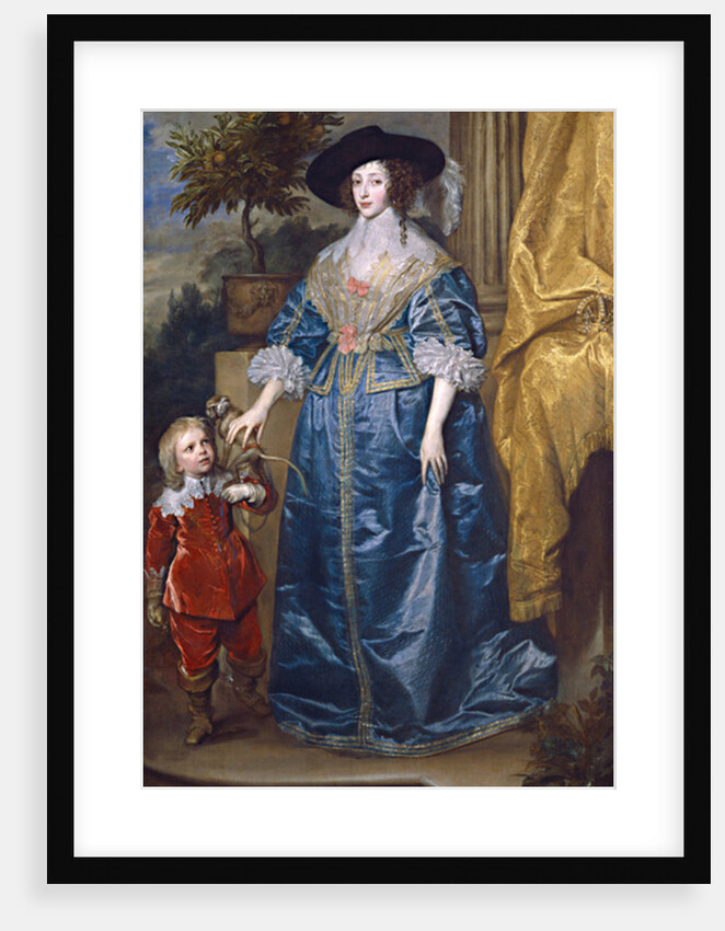 Queen Henrietta Maria with Sir Jeffrey Hudson, 1633 by Anthony van Dyck