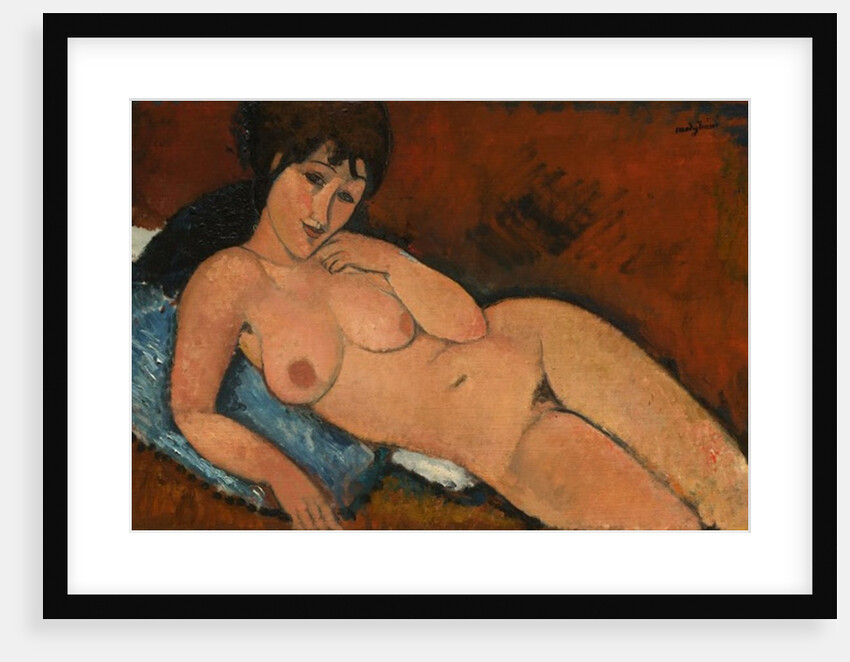Nude on a Blue Cushion, 1917 by Amedeo Modigliani