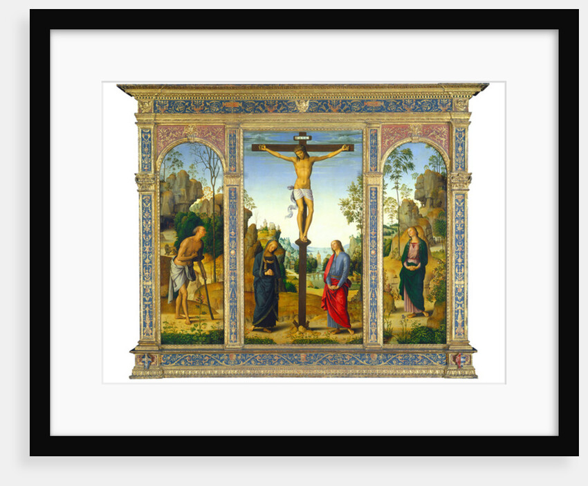 The Crucifixion with the Virgin, Saint John, Saint Jerome, and Saint Mary Magdalene, c.1482-1485 by Pietro Perugino