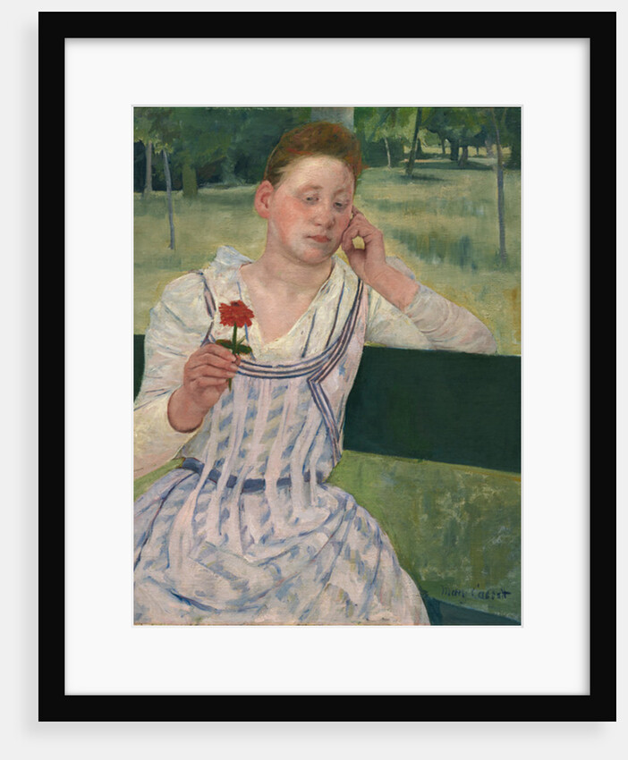 Woman with a Red Zinnia, 1891 by Mary Stevenson Cassatt