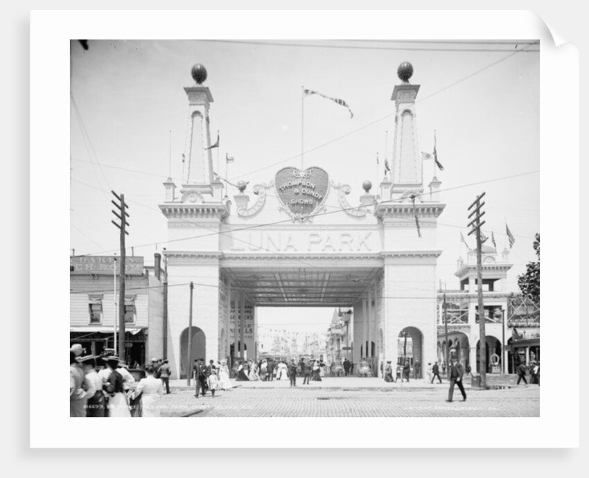 Entrance to Luna Park, Coney Island, New York, 1903-06 by Detroit Publishing Co.