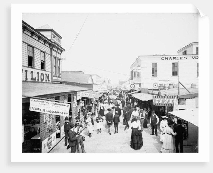 The Bowery looking East, Rockaway, New York, 1900-10 by Detroit Publishing Co.