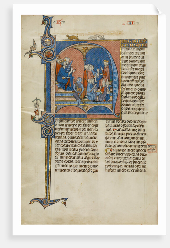 Page from a manuscript of the Vidal Mayor manuscript by Catalan School