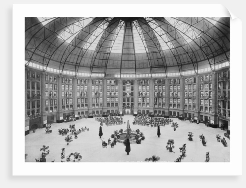Atrium of New West Baden Springs Hotel, West Baden Springs, Indiana, c.1900-15 by Detroit Publishing Co.