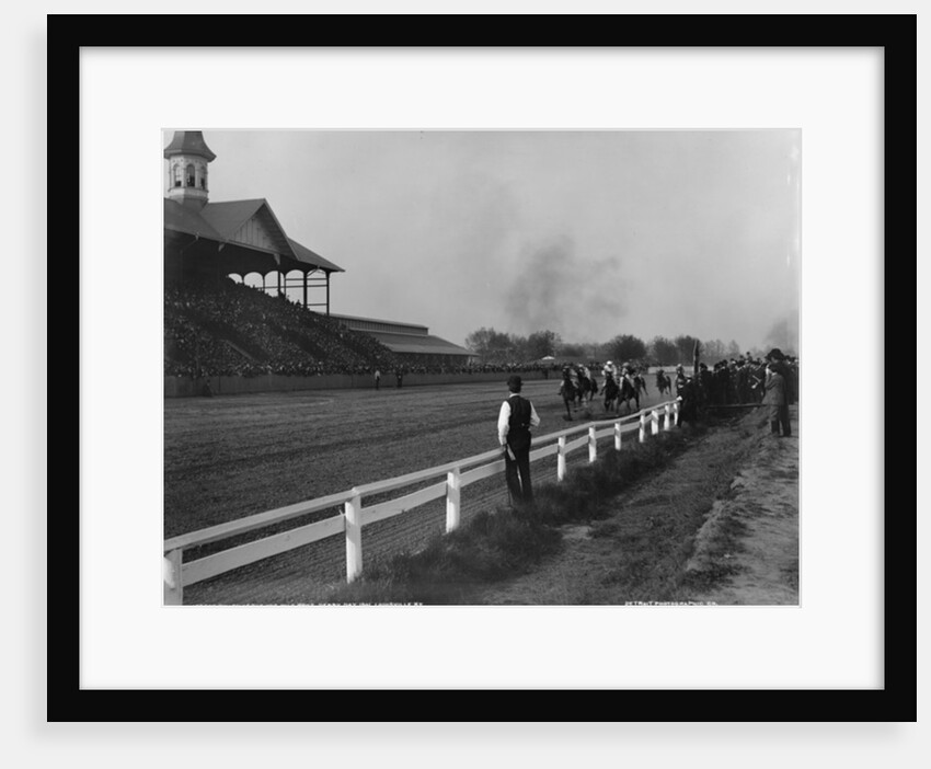 Finish of the one mile race, Derby Day 1901, Louisville, Kentucky, 1901 by Detroit Publishing Co.