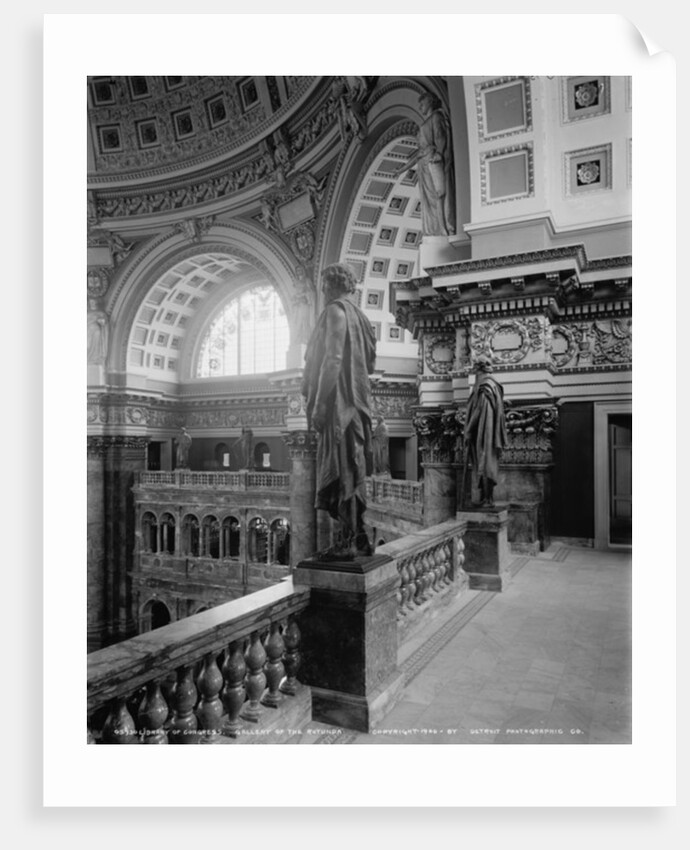 Library of Congress, gallery of the Rotunda, c.1900 by Detroit Publishing Co.