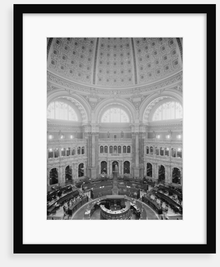 Reading Room rotunda, Library of Congress, Washington, D.C., c.1904 by Detroit Publishing Co.