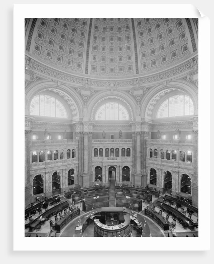 Reading Room rotunda, Library of Congress, Washington, D.C., c.1904 by Detroit Publishing Co.