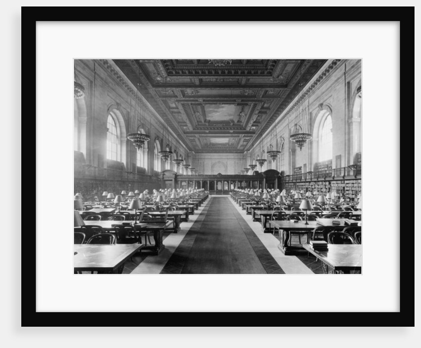 Main reading room, the New York Public Library, c.1910-20 by Detroit Publishing Co.