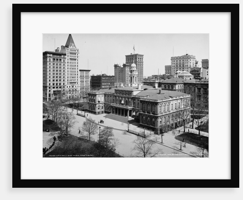 City Hall and Park, New York, c.1900 by Detroit Publishing Co.
