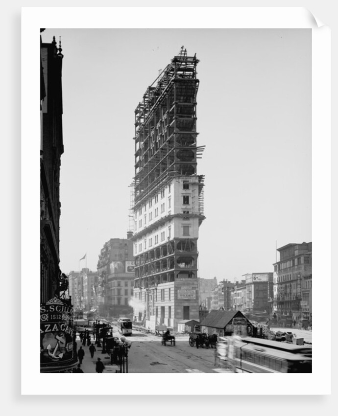 Times Building under construction, New York, N.Y., c.1903 by Detroit Publishing Co.