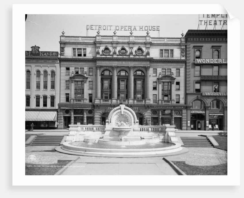 Palmer Foundation and Detroit Opera House, Detroit, Michigan, c.1906 by Detroit Publishing Co.