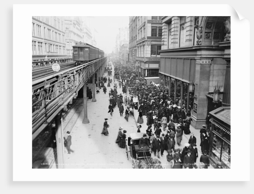 Shoppers on Sixth Avenue, New York City, c.1903 by Detroit Publishing Co.