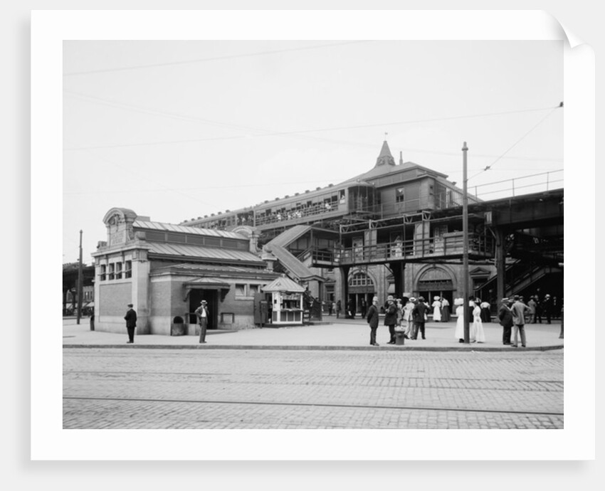 Atlantic Avenue, subway entrance, Brooklyn, N.Y., c.1910-20 by Detroit Publishing Co.