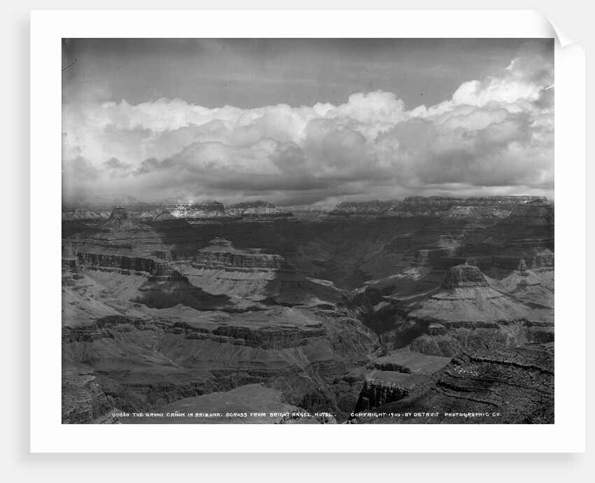 The Grand Canon in Arizona across from Bright Angel Hotel, c.1900 by Detroit Publishing Co.