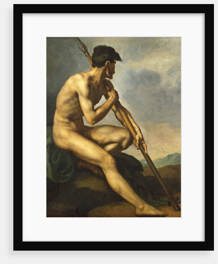 Nude Warrior with a Spear, c.1816 by Theodore Gericault