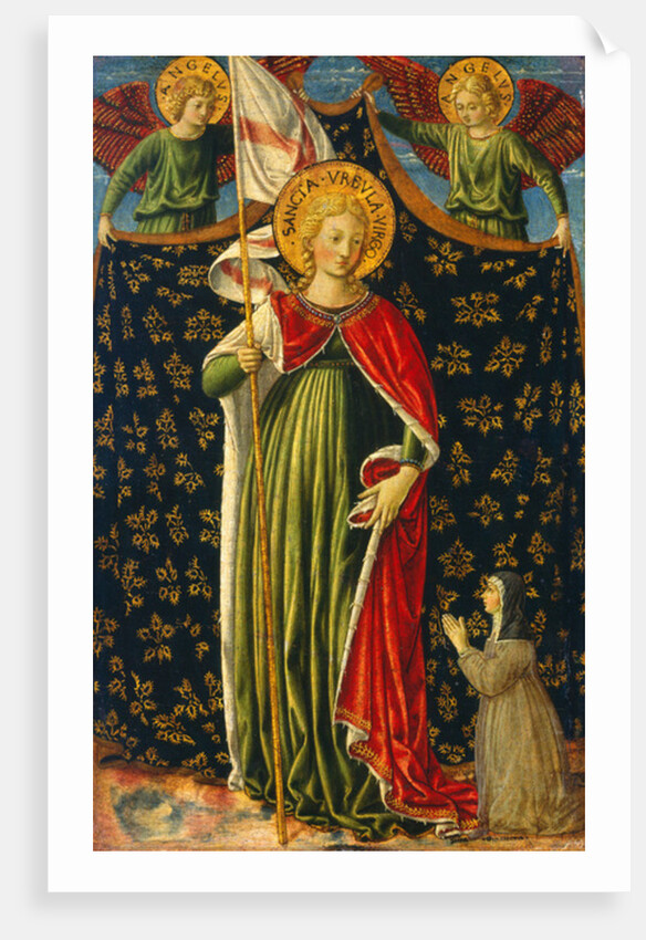 Saint Ursula with Two Angels and Donor, c.1455-60 by Benozzo di Lese di Sandro Gozzoli