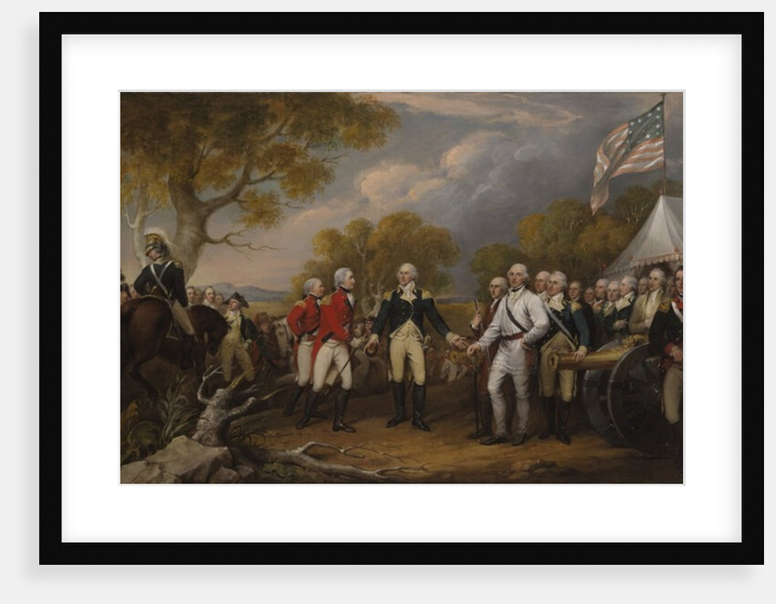 Battle of Saratoga, the British General John Burgoyne surrendering to the American General, Horatio Gates, October 17, 1777, c.1822-32 by John Trumbull
