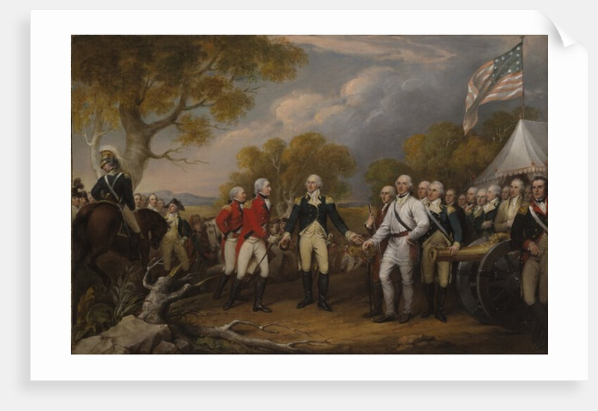 Battle of Saratoga, the British General John Burgoyne surrendering to the American General, Horatio Gates, October 17, 1777, c.1822-32 by John Trumbull