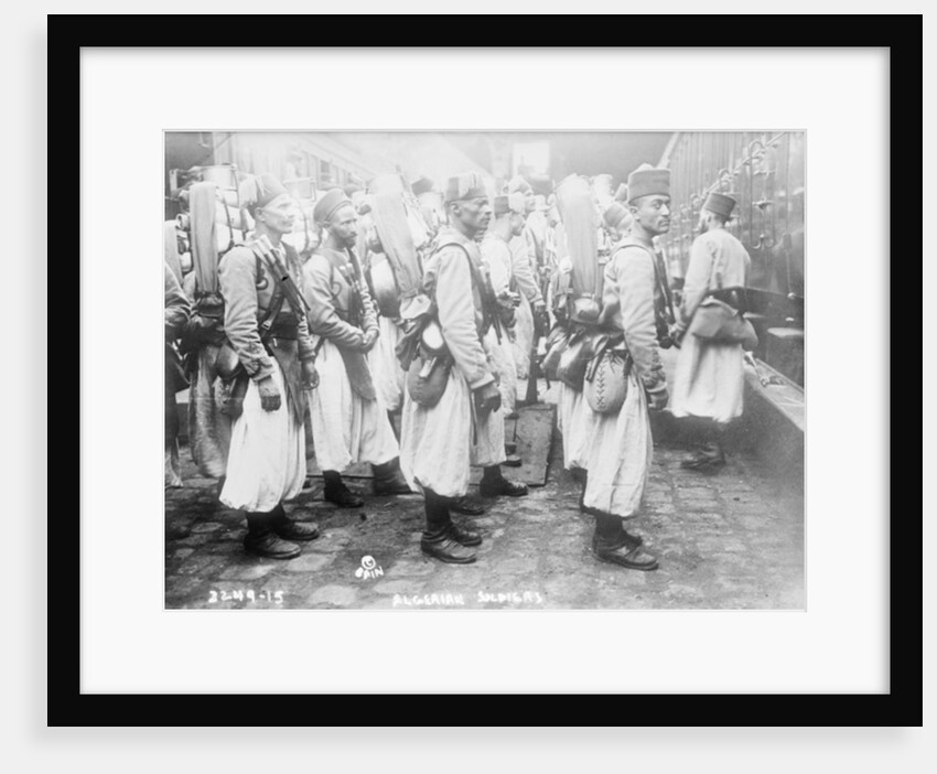 Algerian soldiers, 1914-15 by French Photographer