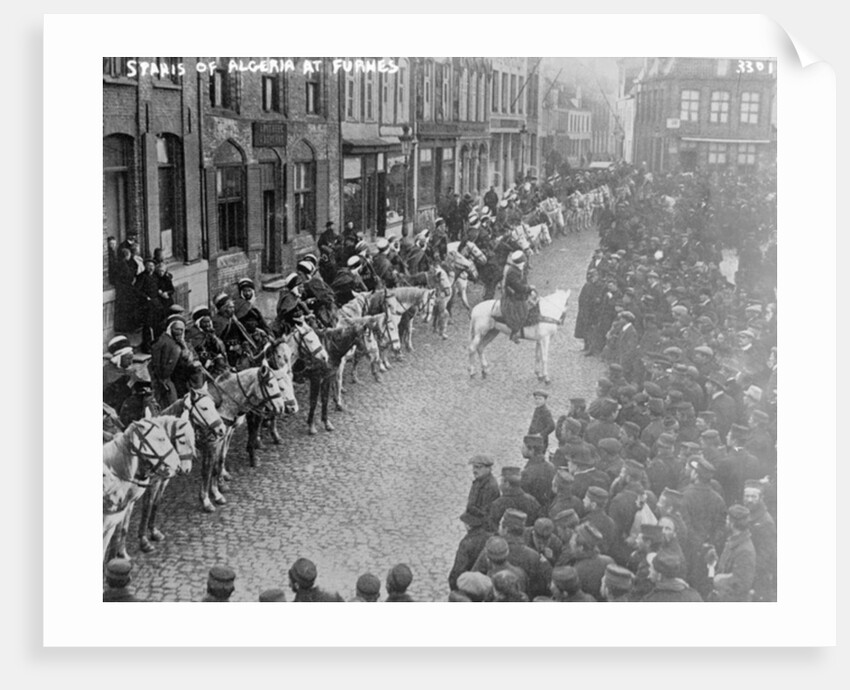 Spahis of Algeria at Furnes, 1914-15 by Photographer Belgian