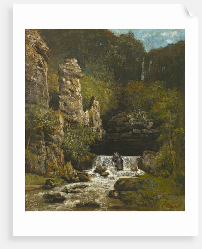 Landscape with a Waterfall, c.1865 by Gustave Courbet