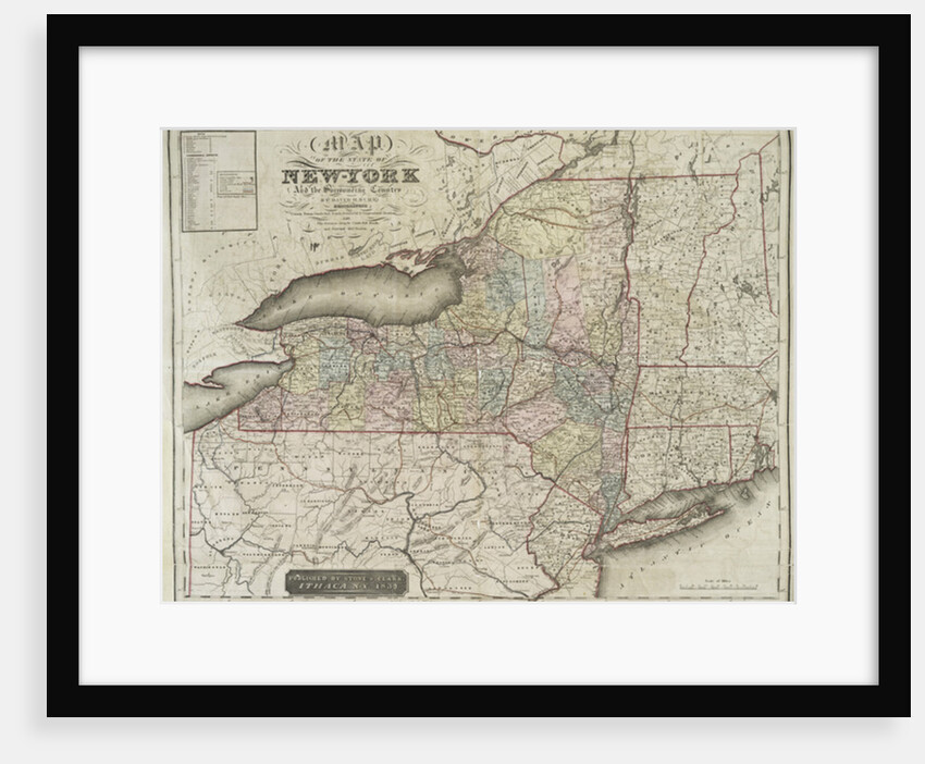 Map of the state of New-York and the surrounding country by David H. Burr, 1839 by Anonymous