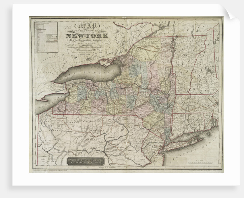 Map of the state of New-York and the surrounding country by David H. Burr, 1839 by Anonymous