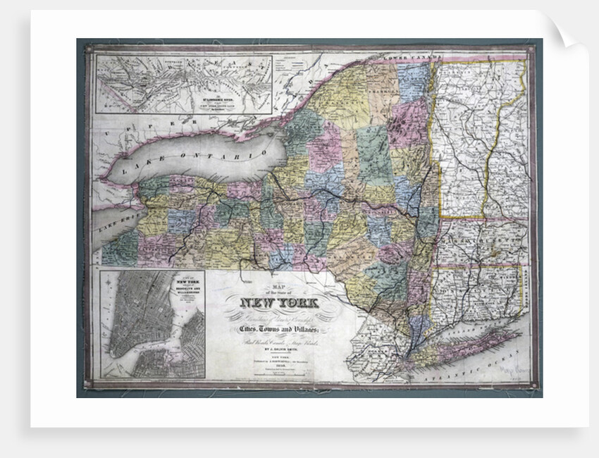 Map of the state of New York, 1850 by Anonymous