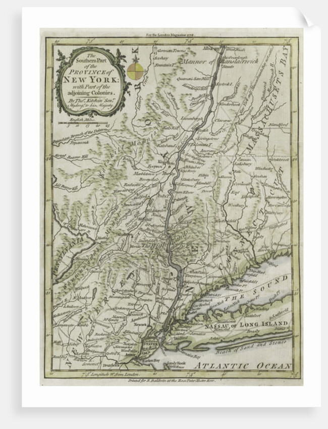 The southern part of the Province of New York, with part of the adjoining colonies, 1778 by Anonymous