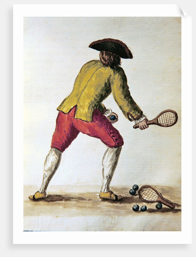 Nobleman playing racquets by Jan van Grevenbroeck