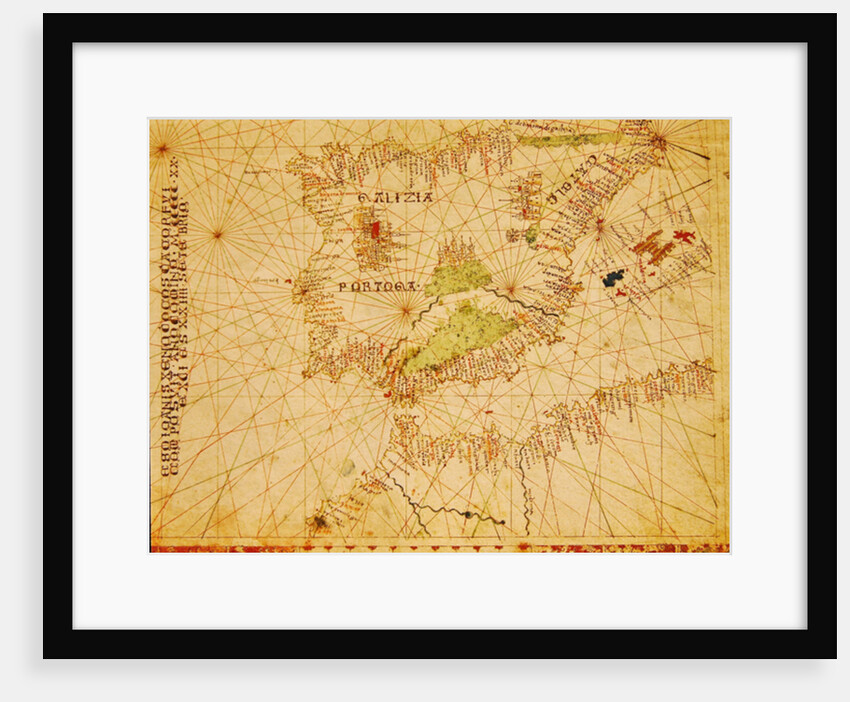 The Iberian Peninsula and the north coast of Africa by Giovanni Xenodocus da Corfu