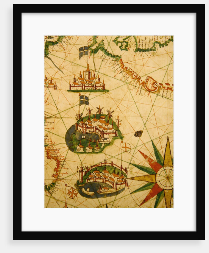 The Cities of Marseille and Genoa with their ports by Pietro Giovanni Prunes