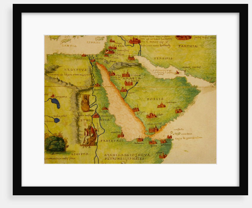 Ethiopia, the Red Sea and Saudi Arabia by Battista Agnese