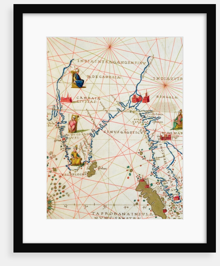 India and Malaysia by Battista Agnese