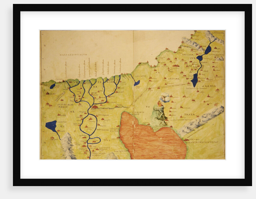 The Middle East, from an Atlas of the World in 33 Maps, Venice, 1st September 1553 by Battista Agnese