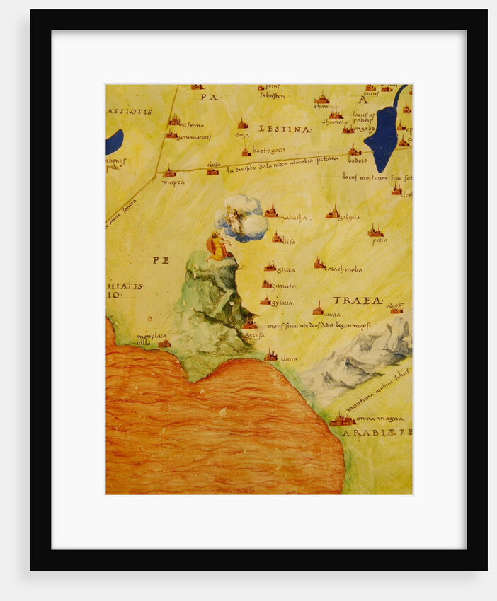 Mount Sinai and the Red Sea by Battista Agnese