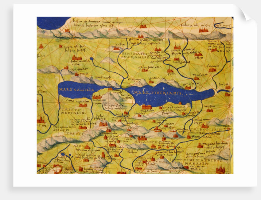 The Sea of Galilee by Battista Agnese