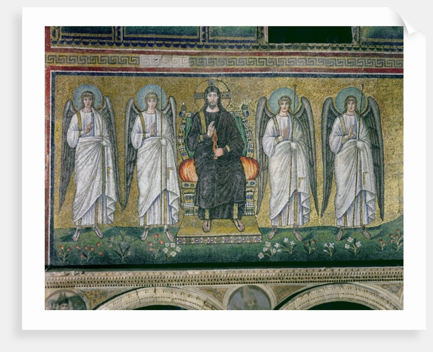 Christ enthroned with the angels by Byzantine School