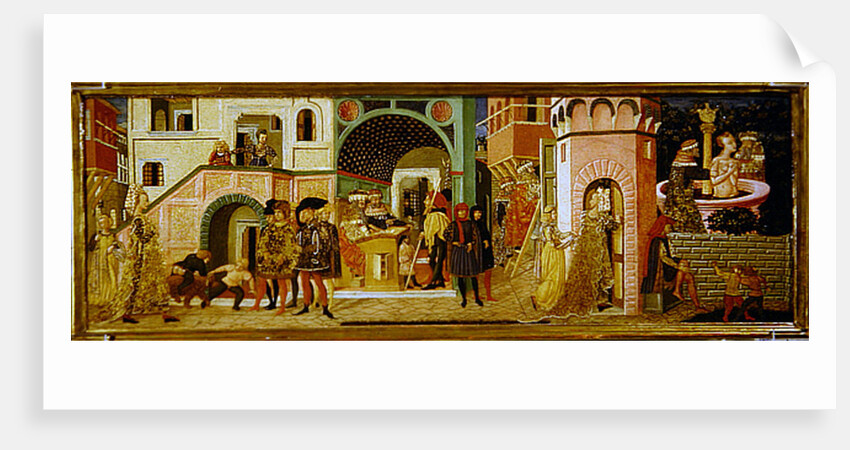 The Story of Susanna, front panel of a wedding chest, c.1450 by Giovanni di Ser Giovanni