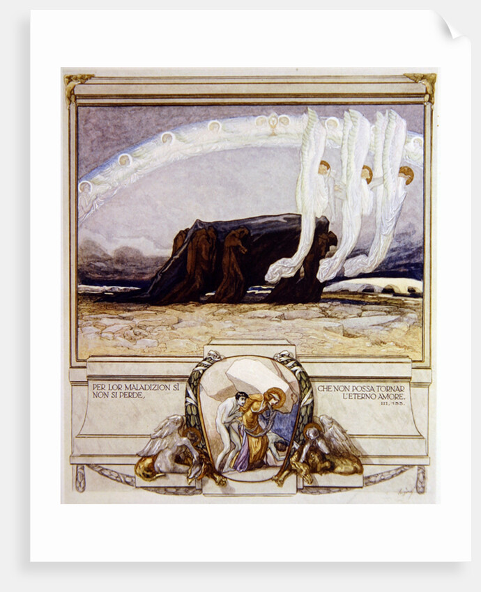 Illustration from Dante's 'Divine Comedy', Purgatory, Canto II: 135, 1921 by Franz von Bayros