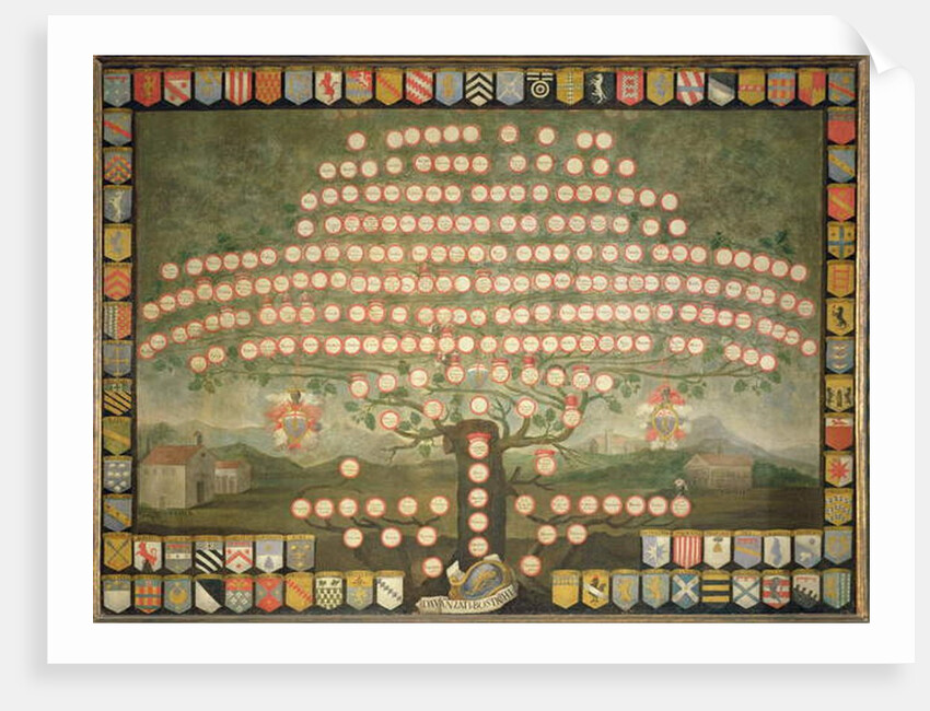 Family tree of the Davanzati family by Italian School