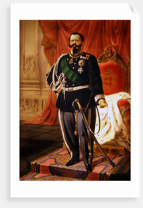 Portrait of Victor Emmanuel II of Italy by Cesare Campini