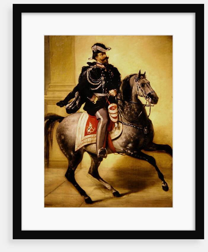 Equestrian Portrait of Victor Emmanuel II of Italy by Angelo Inganni
